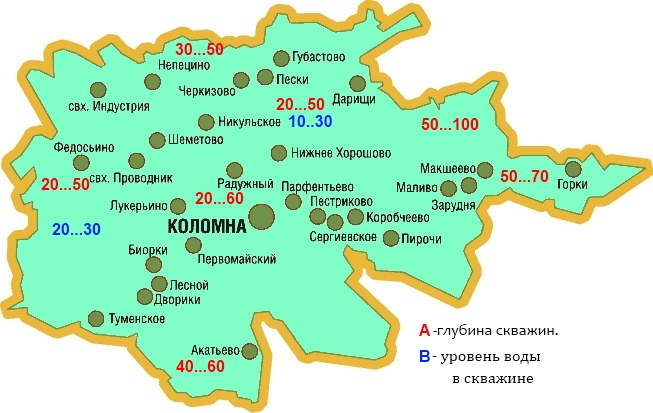 Карта коломенского района московской области